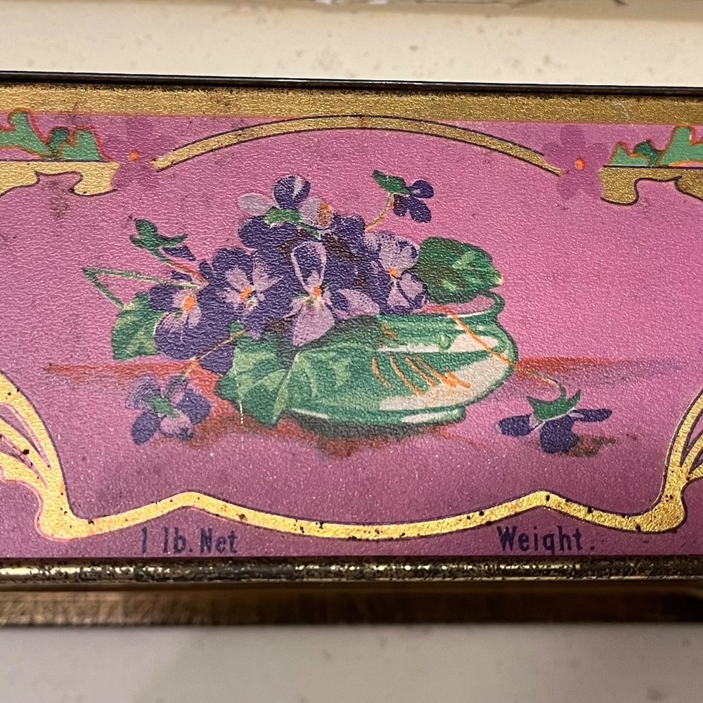 Vintage 1920 Louis Sherry Candy Tin - Picture 5 of 6